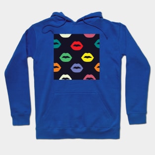 Colorful Kiss Lips Pattern Hoodie